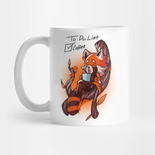 Red Panda - To Do List Coffee T-Shirt Mug